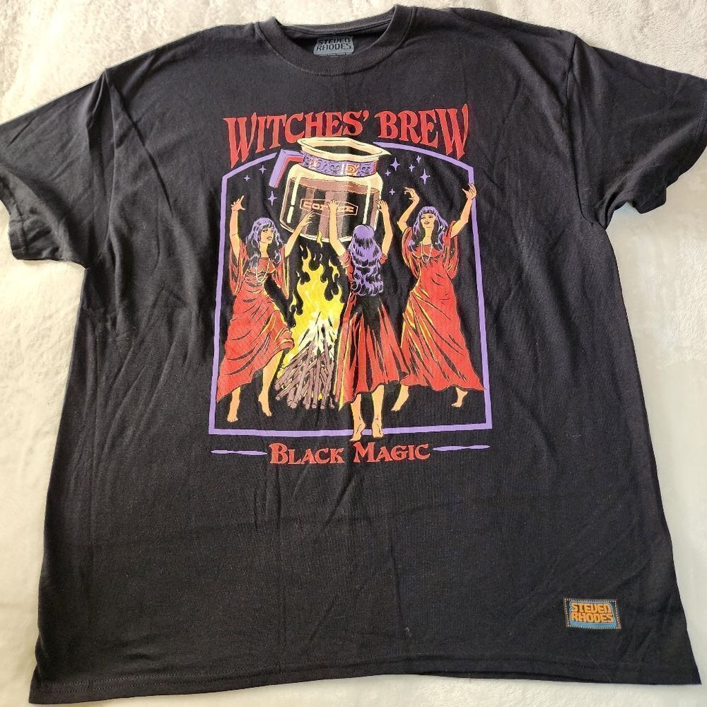 Steven Rhodes Witches Brew Black Magic Tshirt With Graphics Size XL